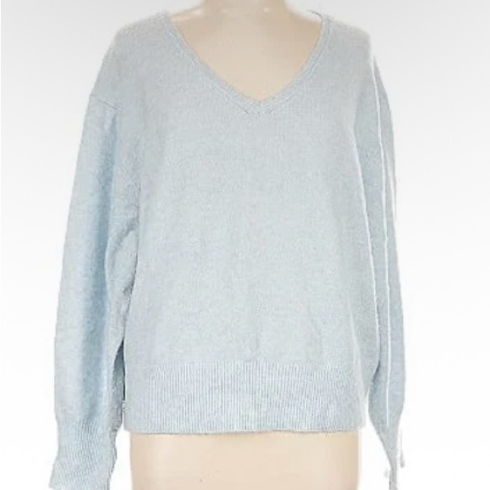 Target Women's Soft Blue V-Neck Sweater